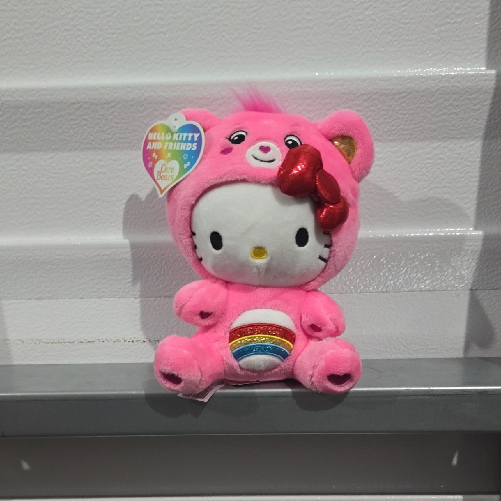 Care Bear Hello‎ Kitty Pink Plush Toy 9 Inch NWT